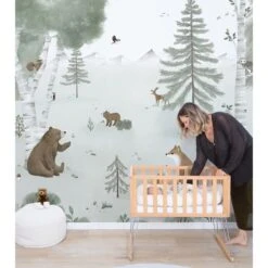 Papier Peint Panoramique Forêt Et Animaux KHARU