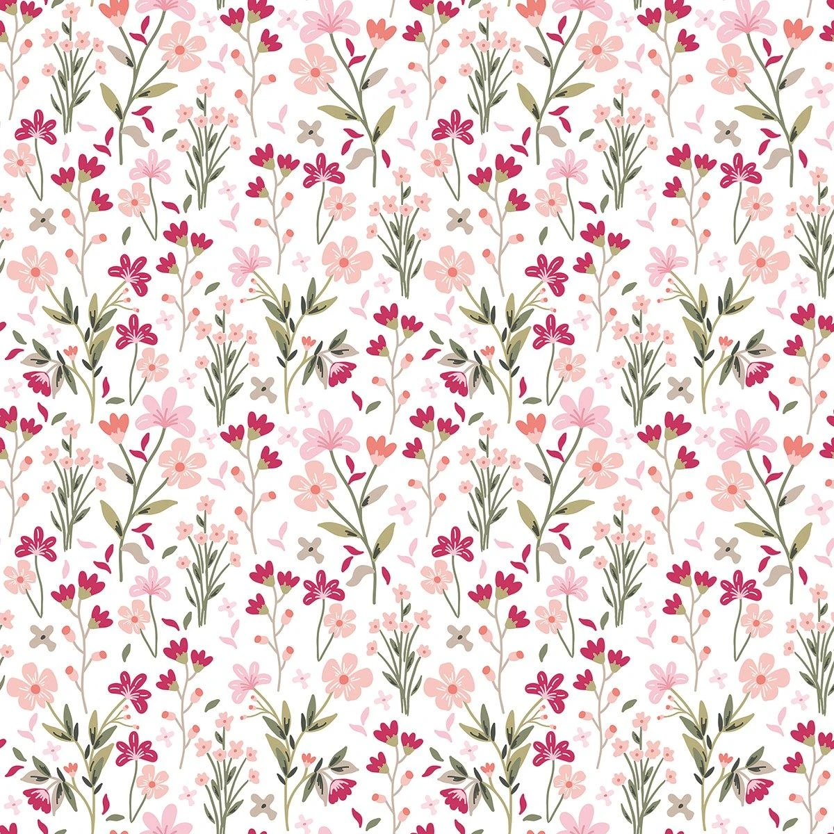 Papier Peint Enfant Motif Jardin D'été MAGENTA 1 Papier Peint Enfant Motif Jardin D'été MAGENTA