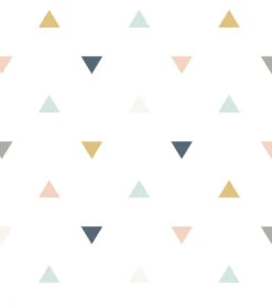 Papier Peint Enchanted Lilipinso (50cm X 10m) -Lilipinso Déco Soldes Boutique enchanted papier peint enfant motif triangles rose gris 1 1