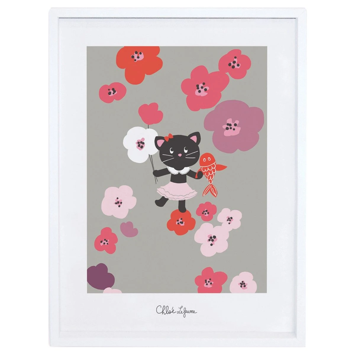 Affiche Chat Et Fleurs MILLY 2 Affiche Chat Et Fleurs MILLY – Image 2