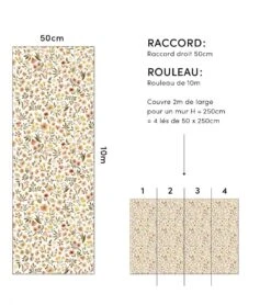 Papier Peint Felidae Lilipinso (50cm X 10m) -Lilipinso Déco Soldes Boutique felidae papier peint enfant motif fleurs vintage 2