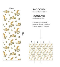 Papier Peint Felidae Lilipinso (50cm X 10m) -Lilipinso Déco Soldes Boutique felidae papier peint enfant motif petit leopard 3