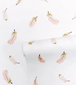 Papier Peint Flamingo Lilipinso (50cm X 10m) -Lilipinso Déco Soldes Boutique flamingo papier peint enfant motifs plumes rose 1
