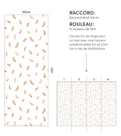 Papier Peint Flamingo Lilipinso (50cm X 10m) 7 Papier Peint Flamingo Lilipinso (50cm X 10m) -Lilipinso Déco Soldes Boutique flamingo papier peint enfant motifs plumes rose 4