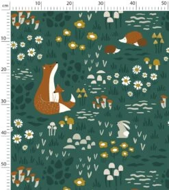 Papier Peint Forest Happiness Lilipinso (50cm X 10m) -Lilipinso Déco Soldes Boutique forest happiness papier peint enfant motif animaux de la foret 4 1