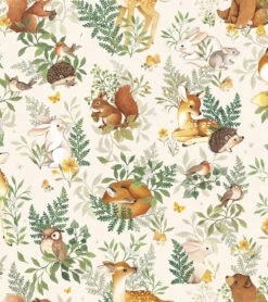 Papier Peint Forest Lilipinso (50cm X 10m) -Lilipinso Déco Soldes Boutique forest papier peint enfant motif animaux de la foret 4