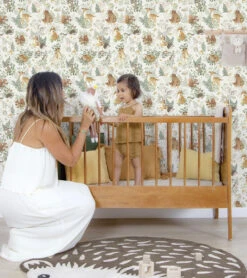 Papier Peint Forest Lilipinso (50cm X 10m) -Lilipinso Déco Soldes Boutique forest papier peint enfant motif animaux de la foret 6 1