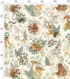 Papier Peint Forest Lilipinso (50cm X 10m) -Lilipinso Déco Soldes Boutique forest papier peint enfant motif animaux de la foret 9 1