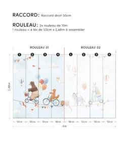 Papier Peint Gentle Friends Lilipinso 19 Papier Peint Gentle Friends Lilipinso -Lilipinso Déco Soldes Boutique gentle friends papier peint panoramique animaux et ballons 1 1