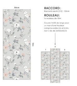 Papier Peint Grace Lilipinso (50cm X 10m) 14 Papier Peint Grace Lilipinso (50cm X 10m) -Lilipinso Déco Soldes Boutique grace papier peint enfant motif rosier 9