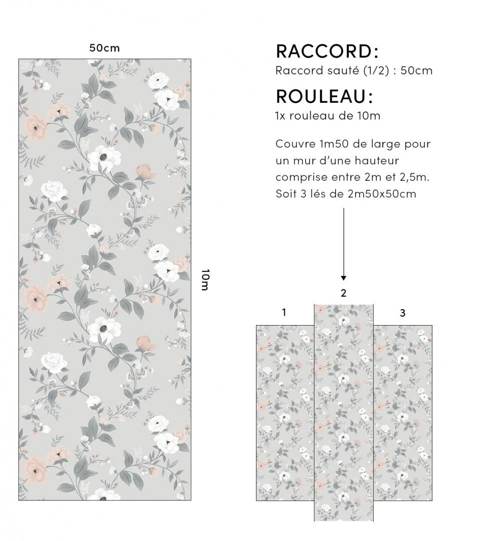 Papier Peint Grace Lilipinso (50cm X 10m) 7 Papier Peint Grace Lilipinso (50cm X 10m) – Image 7