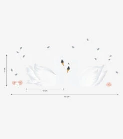 Planche De Stickers Grace Lilipinso 17 Planche De Stickers Grace Lilipinso -Lilipinso Déco Soldes Boutique grace sticker muraux cygnes blanc 2