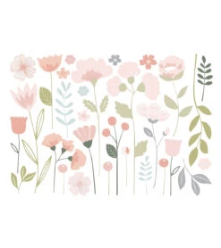 Grand Sticker Fleurs Tiges (90 X 63 Cm)