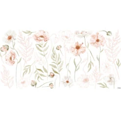 Grand Sticker Grands Coquelicots En Vinyle Mat Multicolore