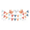 Grand Sticker Guirlande Fanion Et Oiseau En Vinyle Mat Multicolore
