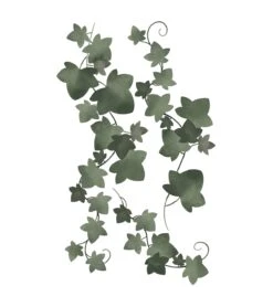Grand Sticker Guirlande Feuilles En Vinyle Mat Vert