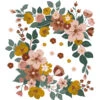 Grand Sticker Les Bouquets En Vinyle Mat Multicolore