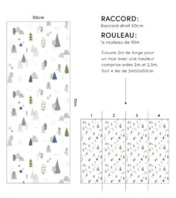 Papier Peint In The Woods Lilipinso (50cm X 10m) 12 Papier Peint In The Woods Lilipinso (50cm X 10m) -Lilipinso Déco Soldes Boutique in the woods papier peint enfant motif foret scandinave 5 1