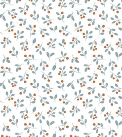 Papier Peint Jöro Motif Baie Et Feuilles Lilipinso (50cm X 10m)