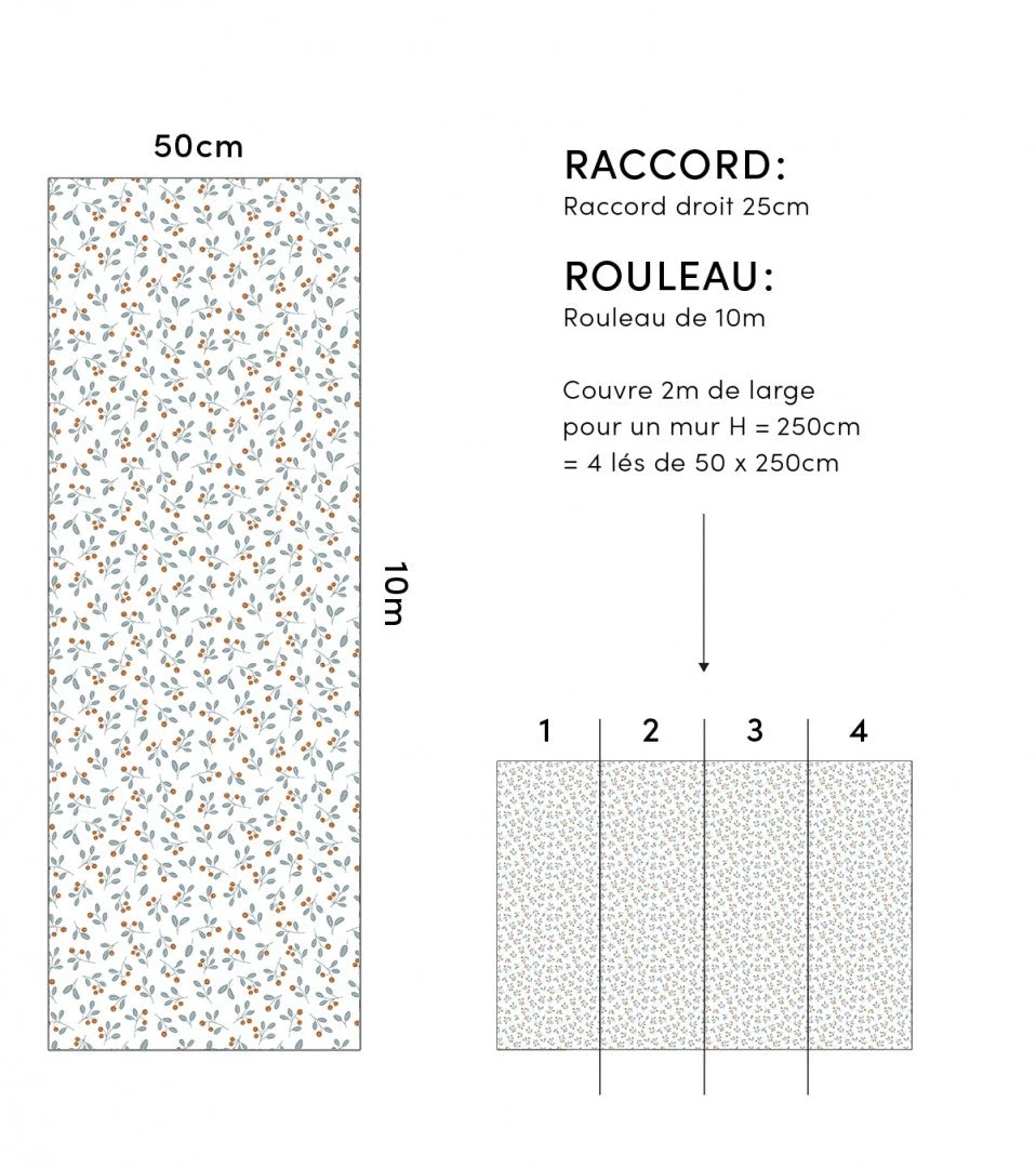 Papier Peint Jöro Motif Baie Et Feuilles Lilipinso (50cm X 10m) 5 Papier Peint Jöro Motif Baie Et Feuilles Lilipinso (50cm X 10m) – Image 5