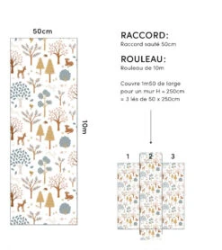 Papier Peint Jöro Motif Forêt Lilipinso (50cm X 10m) 9 Papier Peint Jöro Motif Forêt Lilipinso (50cm X 10m) -Lilipinso Déco Soldes Boutique joro papier peint enfant motif foret 3