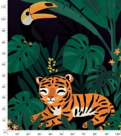 Papier Peint Jungle Night Lilipinso (50cm X 10m) 12 Papier Peint Jungle Night Lilipinso (50cm X 10m) -Lilipinso Déco Soldes Boutique jungle night papier peint panoramique animaux de la jungle 3