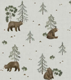 Papier Peint Kharu Lilipinso (200 X 248cm) -Lilipinso Déco Soldes Boutique kharu papier peint enfant motif ours et montagne