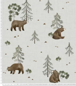 Papier Peint Kharu Lilipinso (200 X 248cm) -Lilipinso Déco Soldes Boutique kharu papier peint enfant motif ours et montagne 5 1
