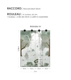 Papier Peint Kharu Lilipinso (200 X 248cm) -Lilipinso Déco Soldes Boutique kharu papier peint panoramique foret 1