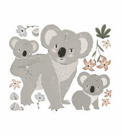 Grand Sticker Lilydale Animaux Lilipinso -Lilipinso Déco Soldes Boutique lilydale grand sticker famille koalas 1