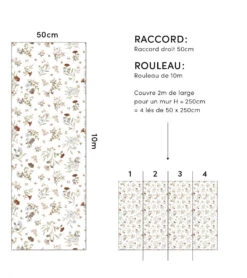 Papier Peint Lilydale Lilipinso (50cm X 10m) -Lilipinso Déco Soldes Boutique lilydale papier peint enfant motif douces fleurs 2 1
