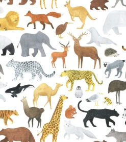 Papier Peint Living Earth Motif Animaux Lilipinso (50cm X 10m)