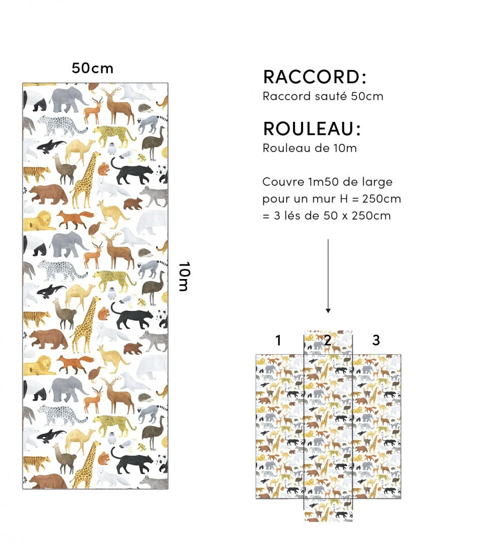 Papier Peint Living Earth Motif Animaux Lilipinso (50cm X 10m) 3 Papier Peint Living Earth Motif Animaux Lilipinso (50cm X 10m) – Image 3