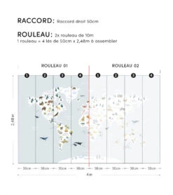 Papier Peint Living Earth Lilipinso (400 X 248 CM) -Lilipinso Déco Soldes Boutique living earth papier peint panoramique mappemonde animaux 3