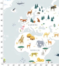 Papier Peint Living Earth Lilipinso (400 X 248 CM) -Lilipinso Déco Soldes Boutique living earth papier peint panoramique mappemonde animaux 4