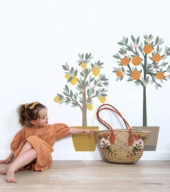 Sticker Mural Oranger Et Citronnier Lilipinso