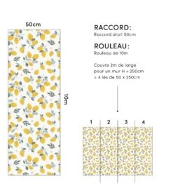 Papier Peint Louise Lilipinso (400 X 248cm) -Lilipinso Déco Soldes Boutique louise papier peint enfant motif citrons 2