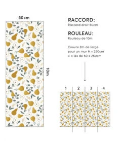 Papier Peint Louise Lilipinso (400 X 248cm) -Lilipinso Déco Soldes Boutique louise papier peint enfant motif poires 3 1