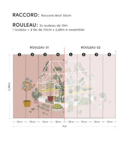 Papier Peint Louise Lilipinso (400 X 248cm) -Lilipinso Déco Soldes Boutique louise papier peint panoramique la serre orangerie 3 1