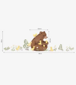 Planche De Stickers Lucky Ducky Lilipinso 5 Planche De Stickers Lucky Ducky Lilipinso -Lilipinso Déco Soldes Boutique lucky ducky stickers muraux ours brun et canetons 2