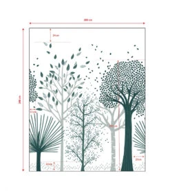 Papier Peint Mr Fox Lilipinso (50cm X 10m) -Lilipinso Déco Soldes Boutique m fox papier peint panoramique arbres bleus 3 1