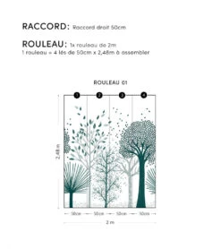 Papier Peint Mr Fox Lilipinso (50cm X 10m) -Lilipinso Déco Soldes Boutique m fox papier peint panoramique arbres bleus 5