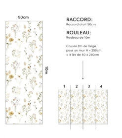 Papier Peint Mademoiselle Lilipinso (50cm X 10m) -Lilipinso Déco Soldes Boutique mademoiselle papier peint enfant motif botany 2