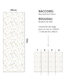 Papier Peint Mademoiselle Lilipinso (50cm X 10m) -Lilipinso Déco Soldes Boutique mademoiselle papier peint enfant motif fleurs de mai 1
