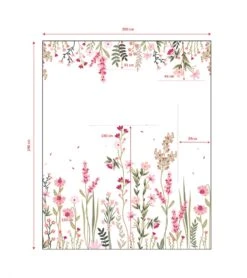 Papier Peint Magenta Champs De Fleurs Lilipinso (200 X 248 CM) -Lilipinso Déco Soldes Boutique magenta papier peint panoramique champs de fleurs rose droite 2