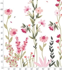 Papier Peint Magenta Champs De Fleurs Lilipinso (200 X 248 CM) -Lilipinso Déco Soldes Boutique magenta papier peint panoramique champs de fleurs rose gauche 2