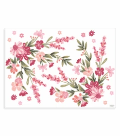 Planche De Stickers Magenta Lilipinso -Lilipinso Déco Soldes Boutique magenta stickers muraux bouquets de fleurs