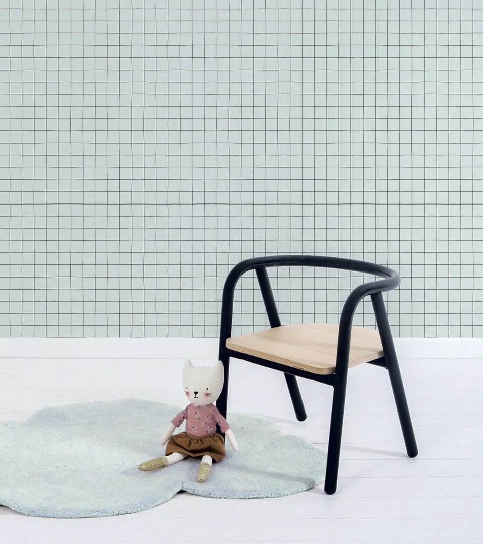 Papier Peint Minima Motif Quadrillage Lilipinso (50cm X 10m) 4 Papier Peint Minima Motif Quadrillage Lilipinso (50cm X 10m) – Image 4