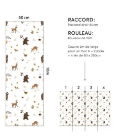 Papier Peint Norwood Lilipinso (50cm X 10m) -Lilipinso Déco Soldes Boutique norwood papier peint enfant motif les amis de la foret 3 1