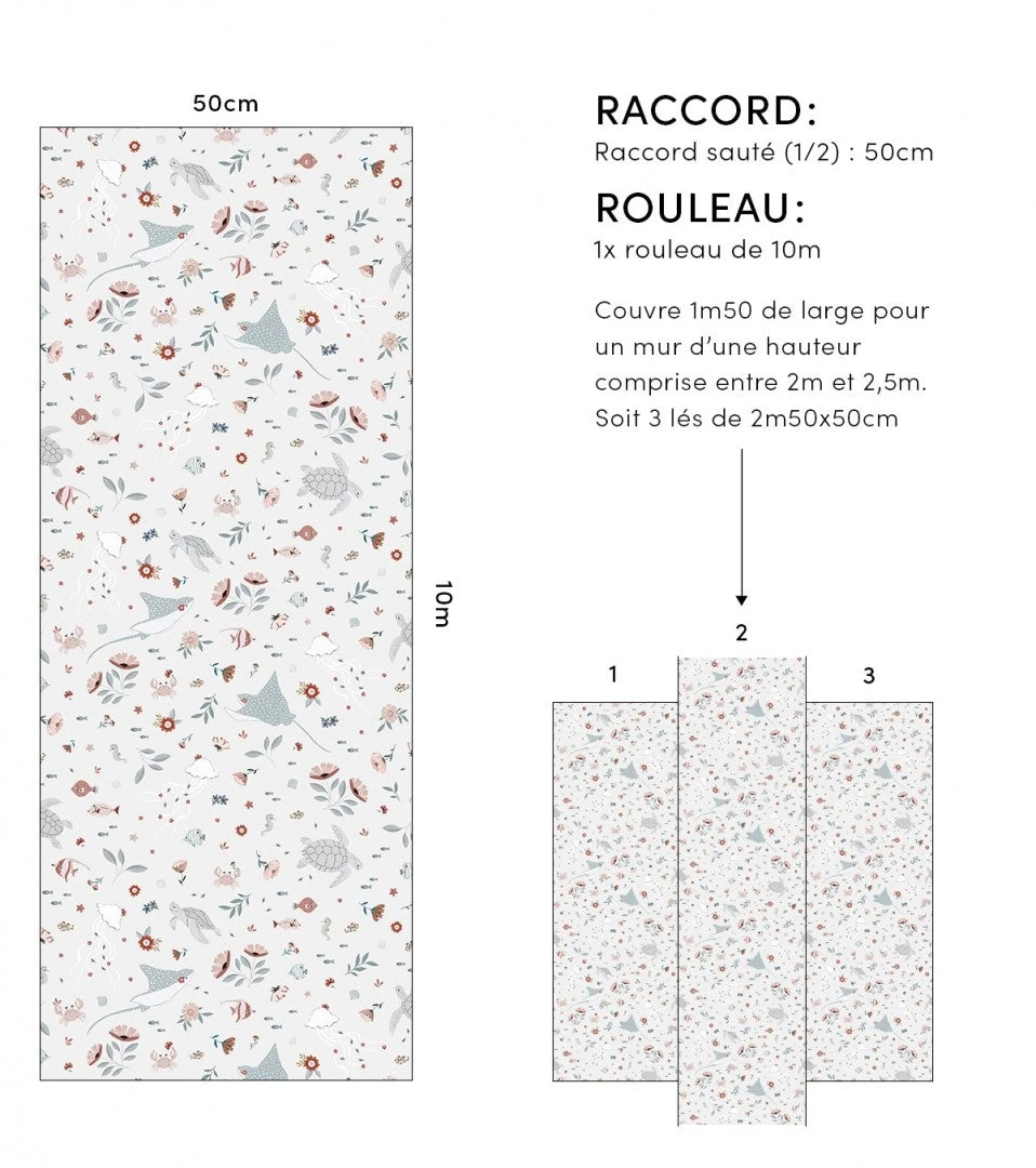 Papier Peint Ocean Field Lilipinso (50cm X 10m) 9 Papier Peint Ocean Field Lilipinso (50cm X 10m) – Image 9